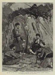 La guerre entre la Serbie et la Bulgarie, un avant-poste bulgare près de Hermanli, Roumélie orientale